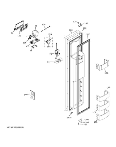 Freezer door