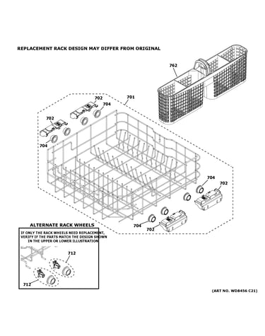 Lower rack assembly
