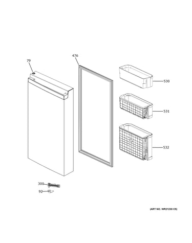 Freezer door
