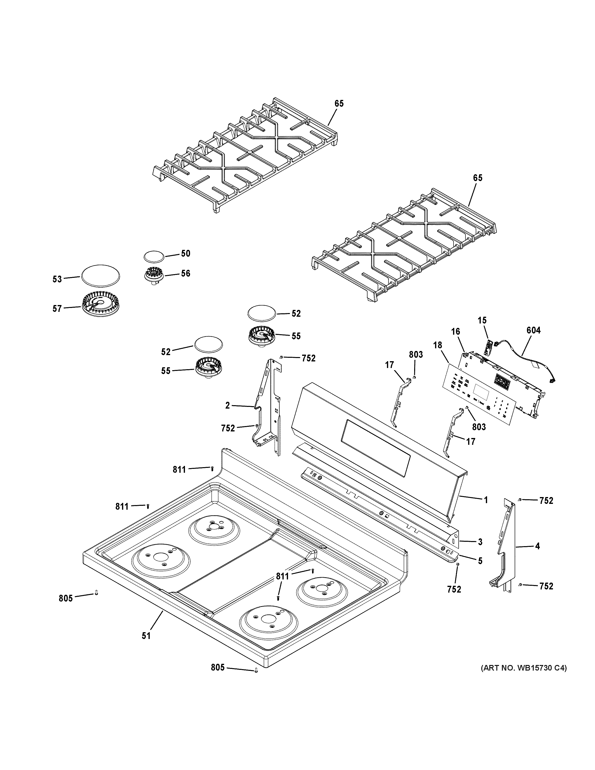 CONTROL PANEL & COOKTOP