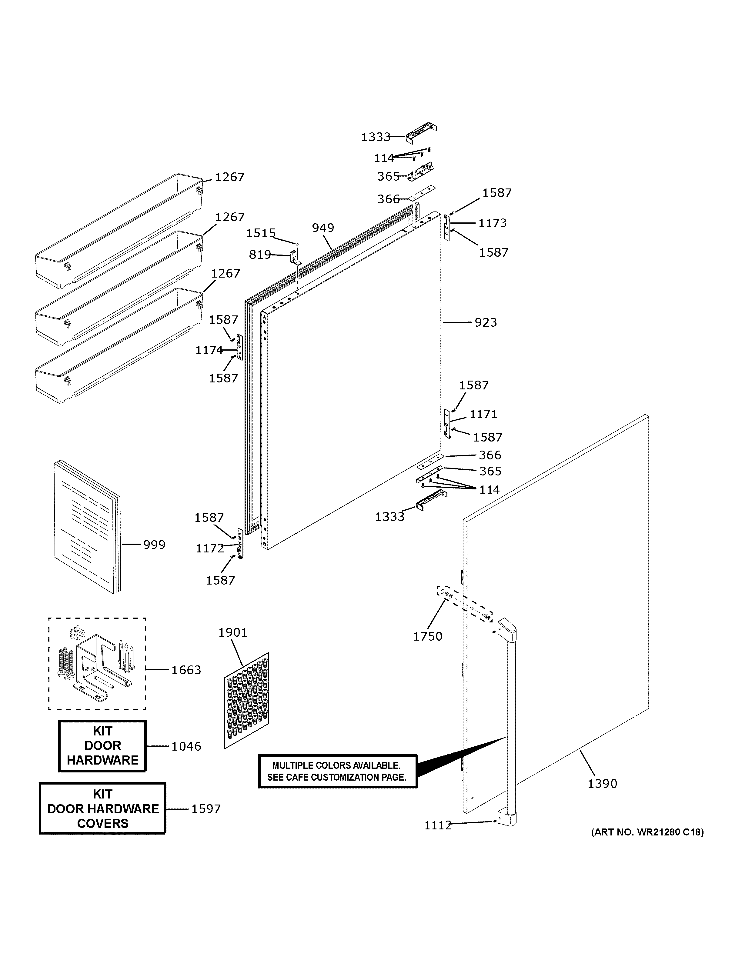 Refrigerator door