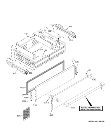 Cafe convertible drawer