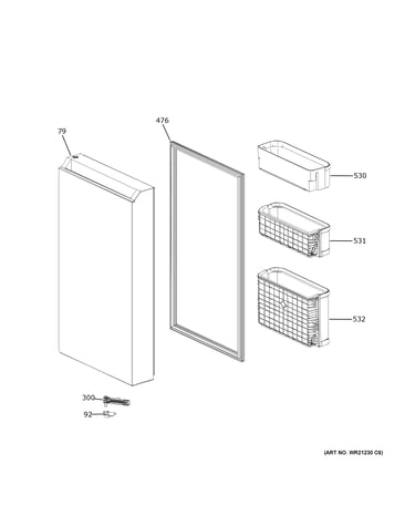 Freezer door