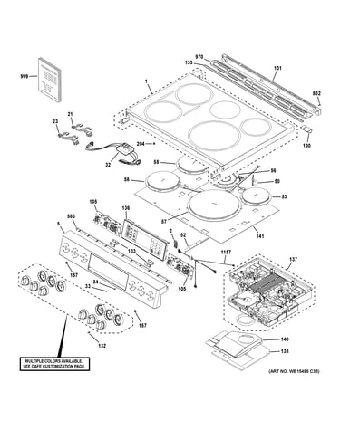 Control panel & cooktop