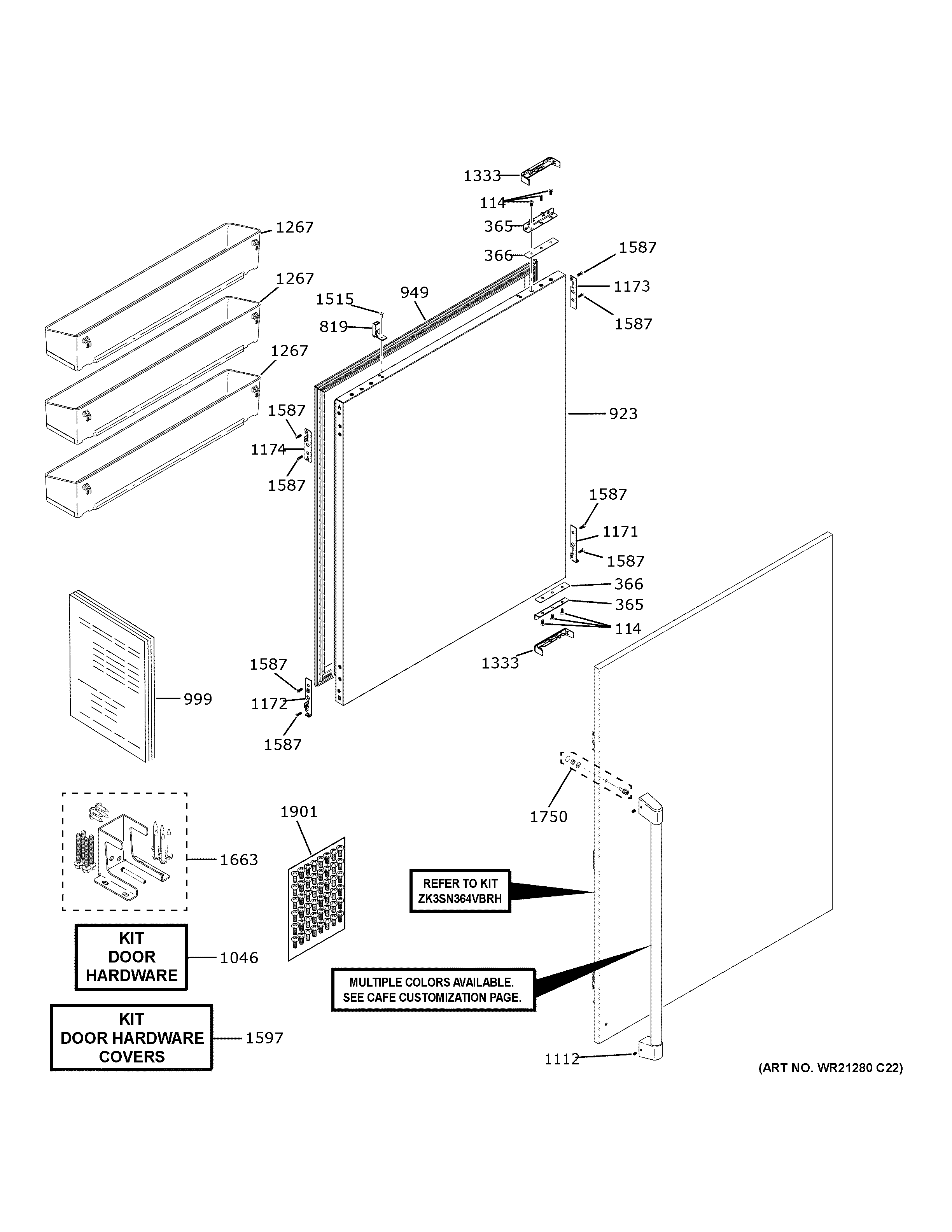Refrigerator door