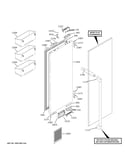 Refrigerator door - rh