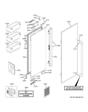 Refrigerator door - lh