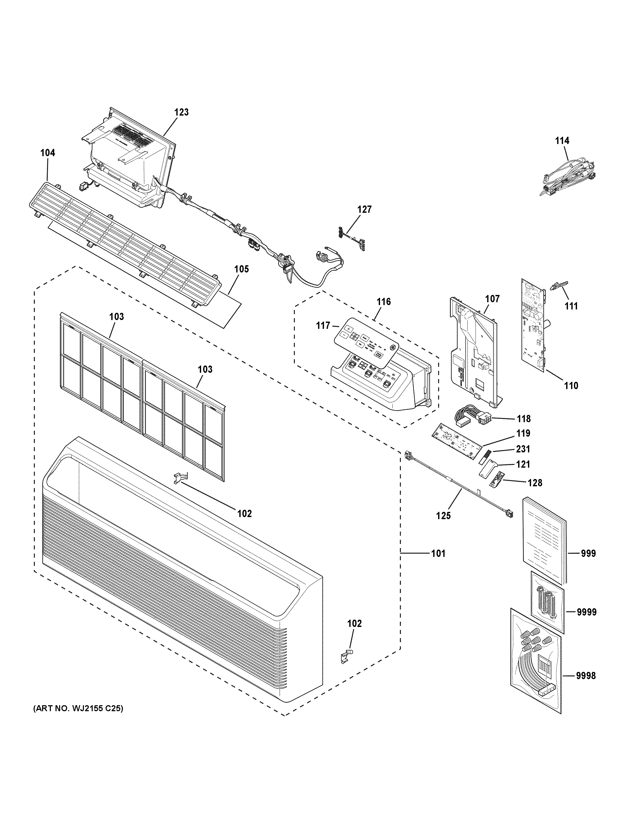 Grille & control parts