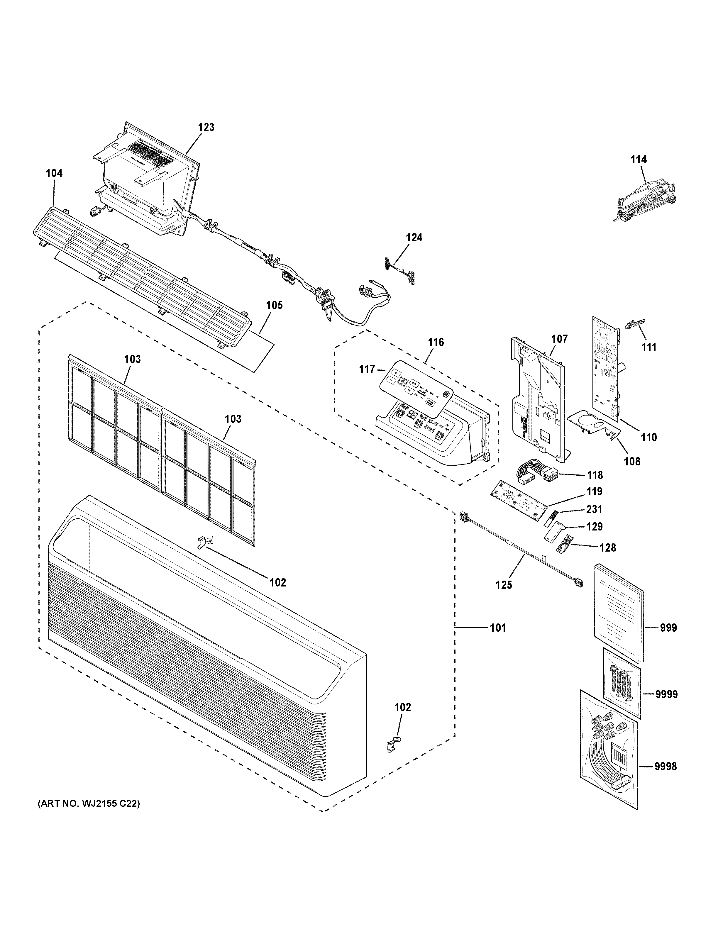 Grille & control parts