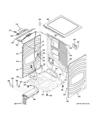 Cabinet & top panel