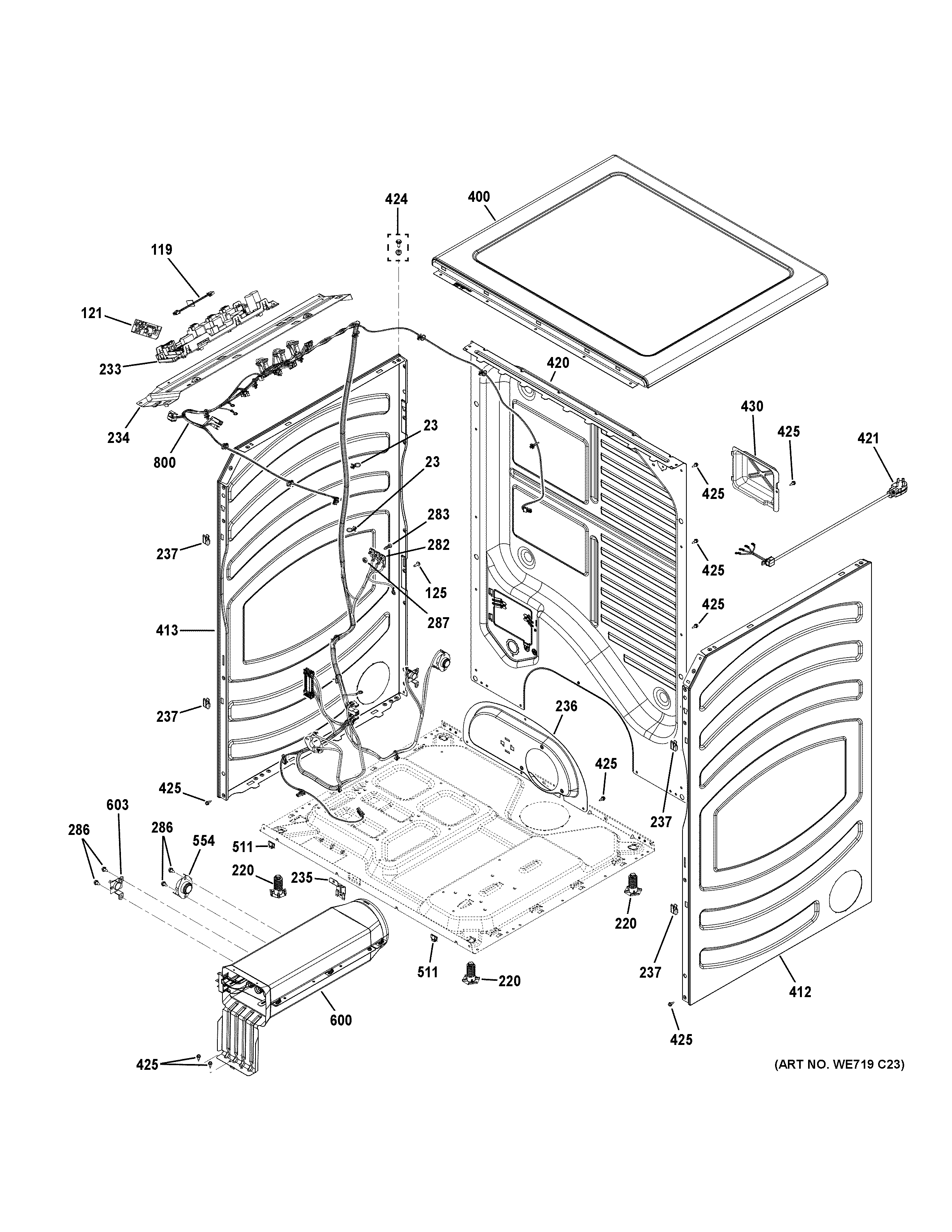 Cabinet & top panel