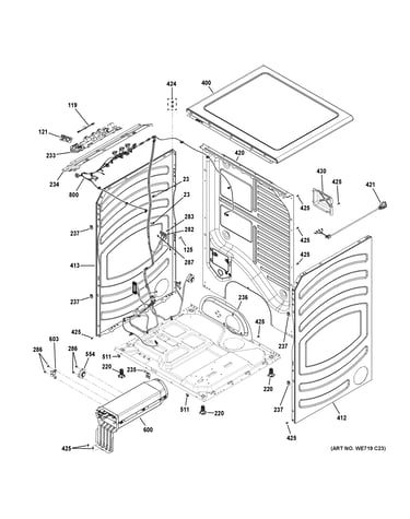 Cabinet & top panel