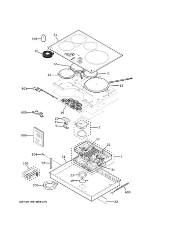 Control panel & cooktop