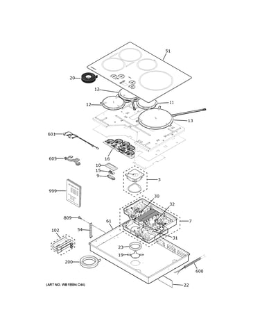 Control panel & cooktop
