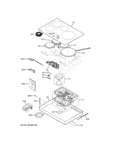 Control panel & cooktop