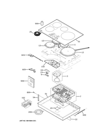 Control panel & cooktop