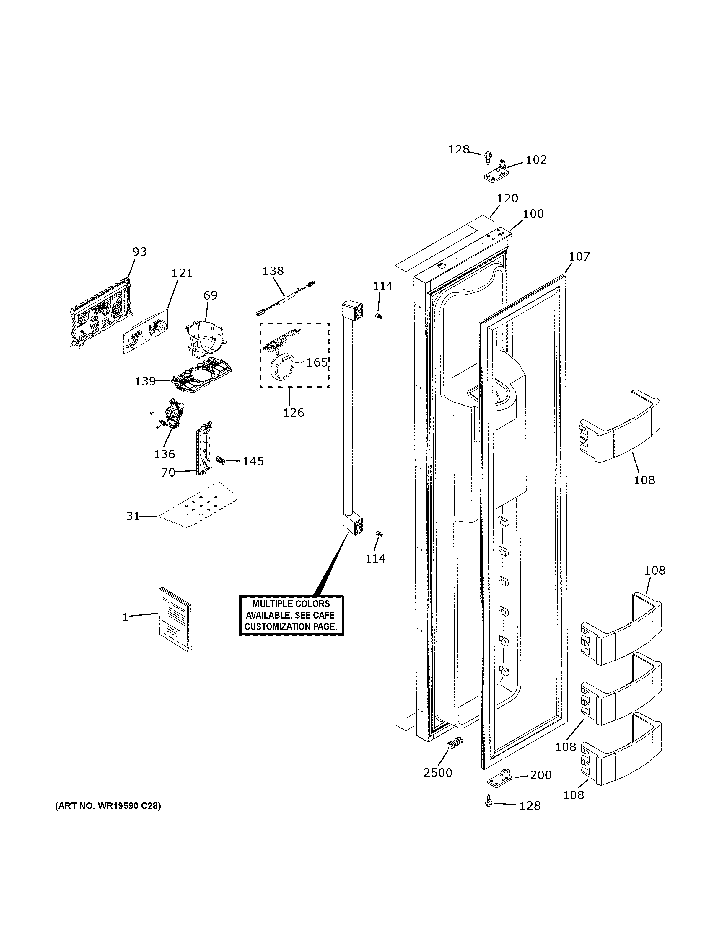 Freezer door