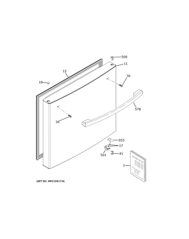 Freezer door