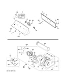 Backsplash, blower & motor assembly