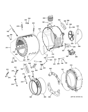 Tub & motor