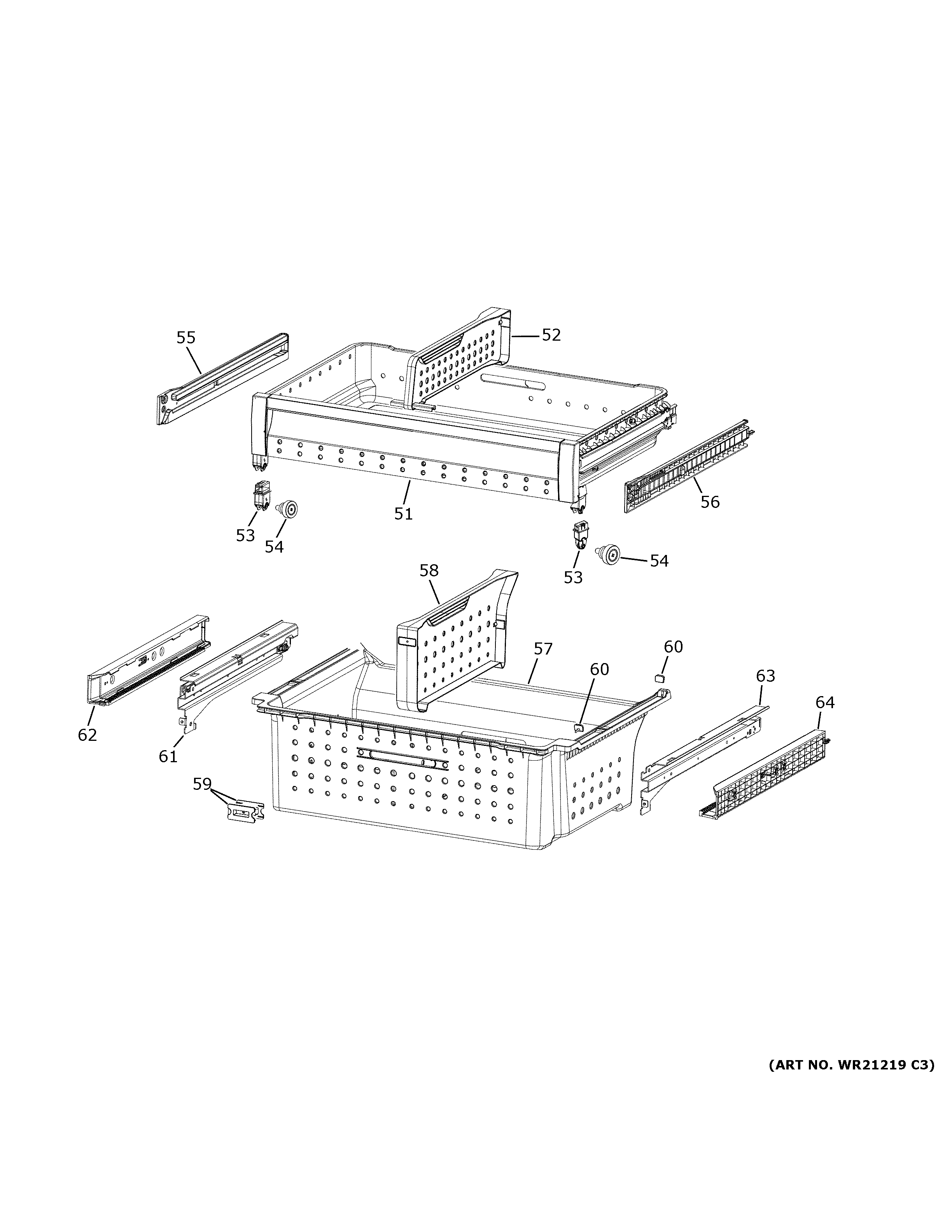 Freezer shelves