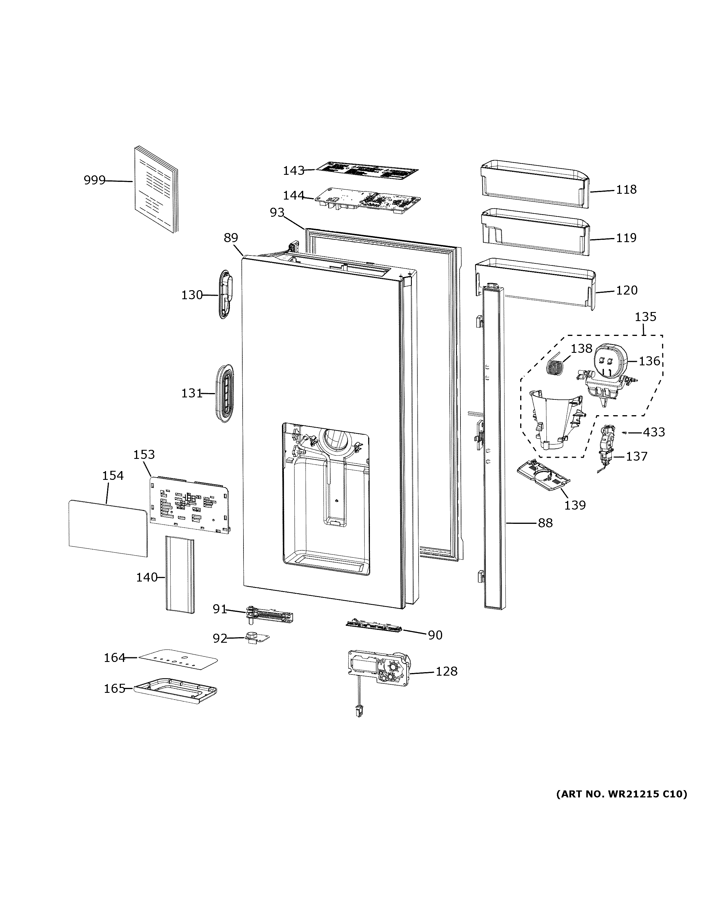 Dispenser door