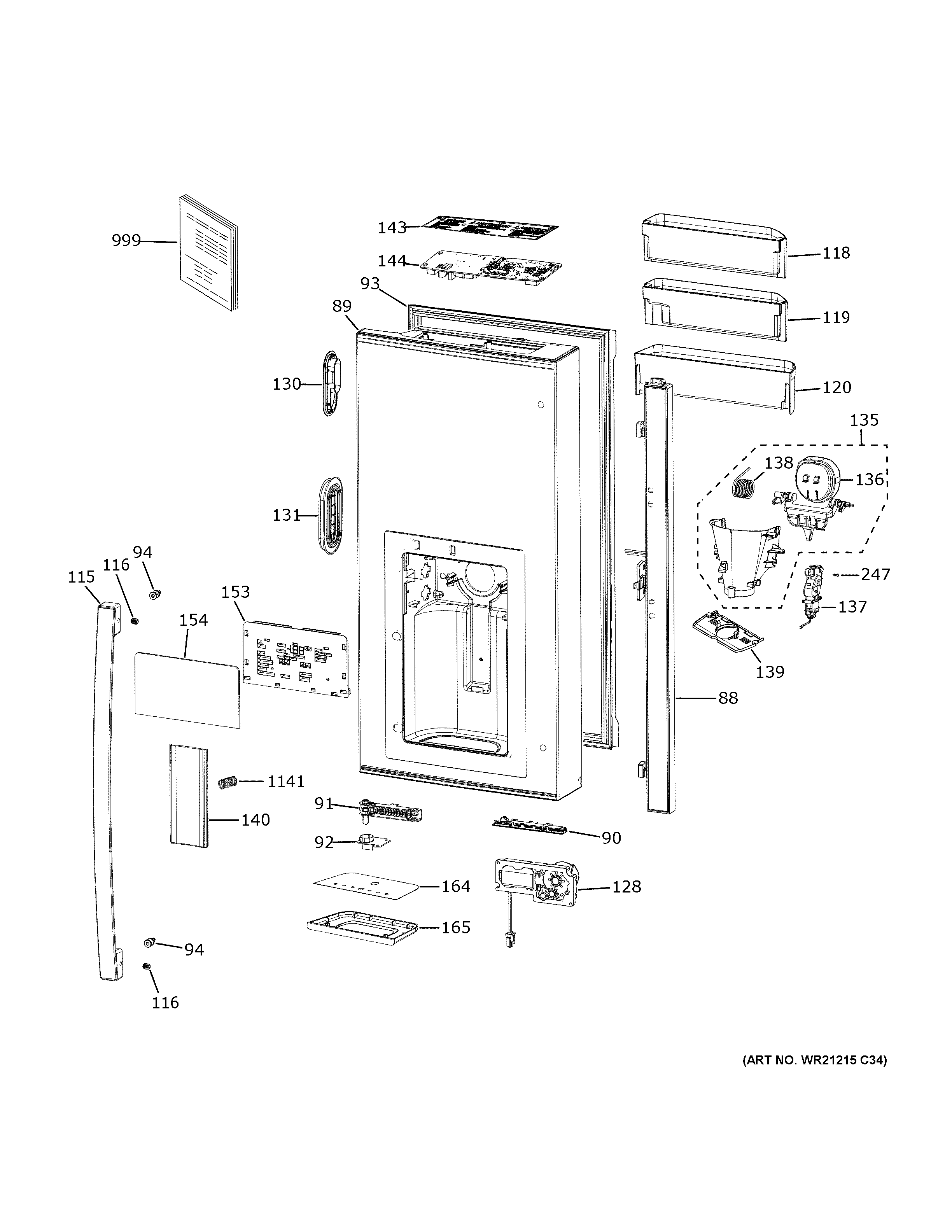 Dispenser door