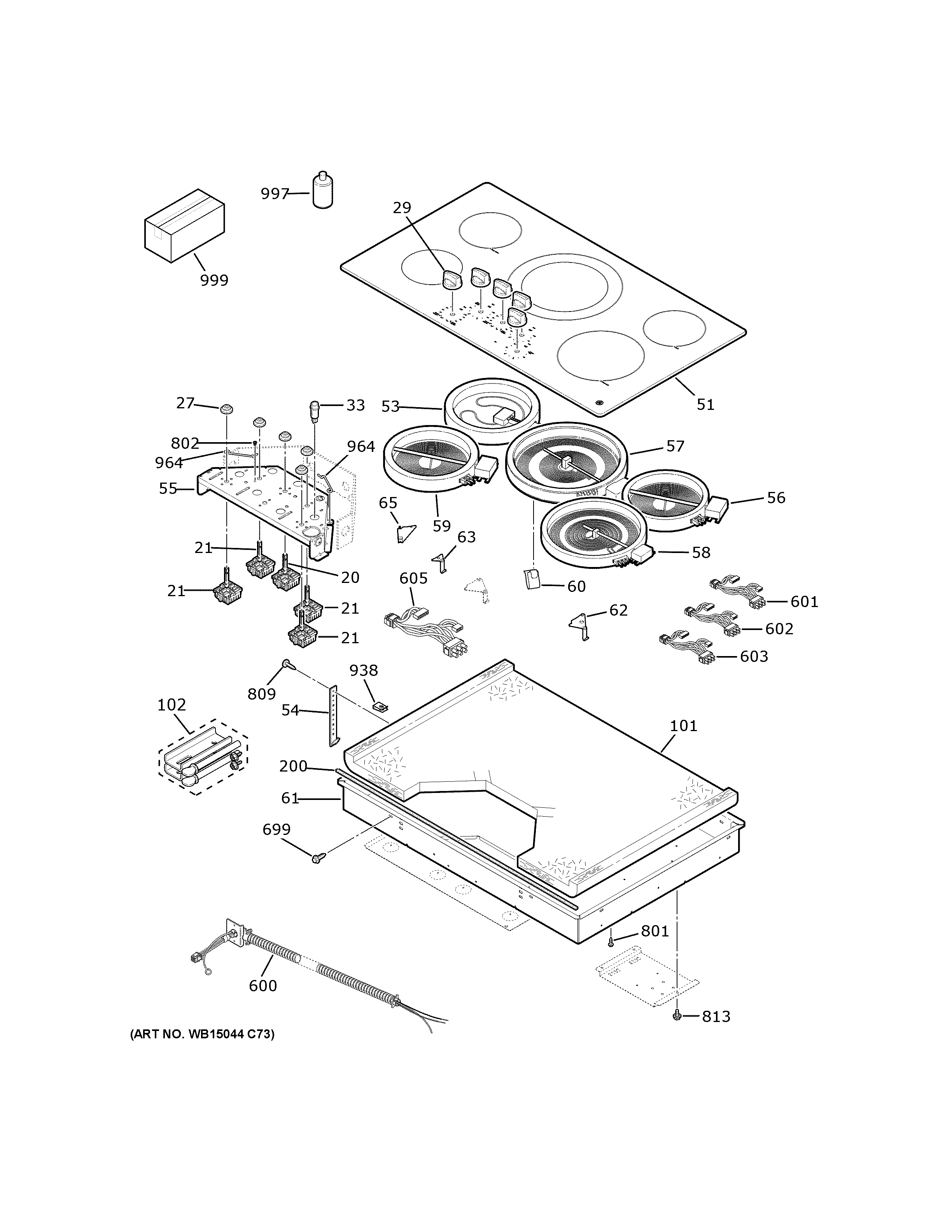 Control panel & cooktop
