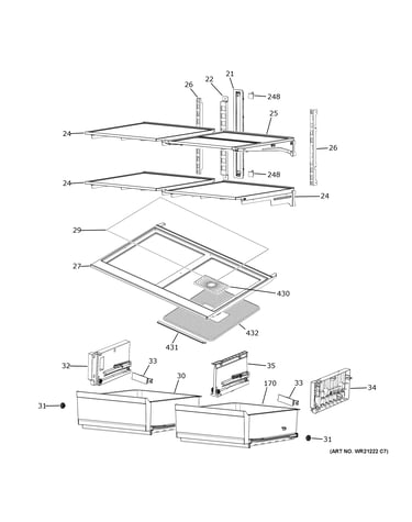 Refrigerator shelves