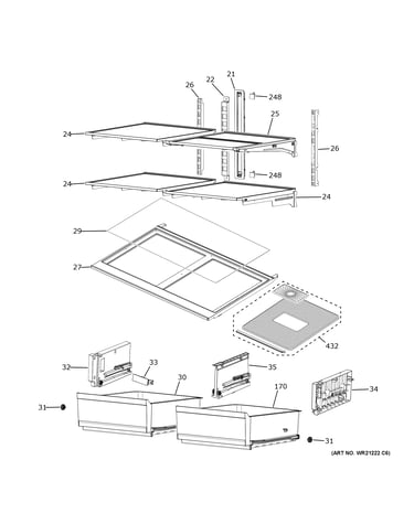 Refrigerator shelves