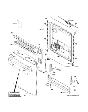 Escutcheon & door assembly