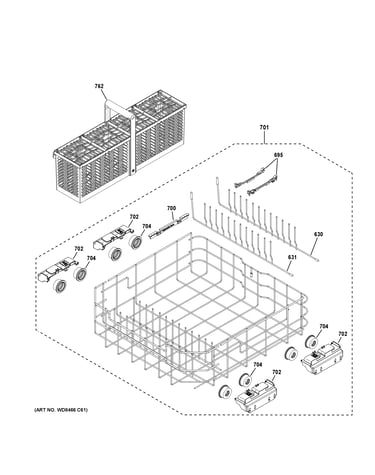 Lower rack assembly