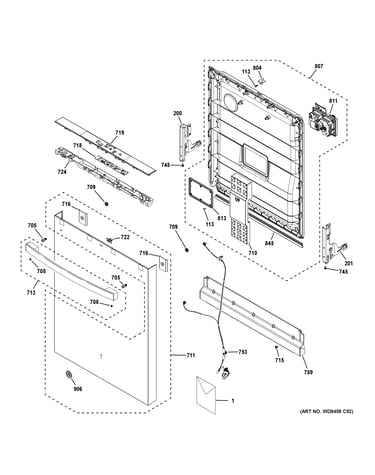 Escutcheon & door assembly