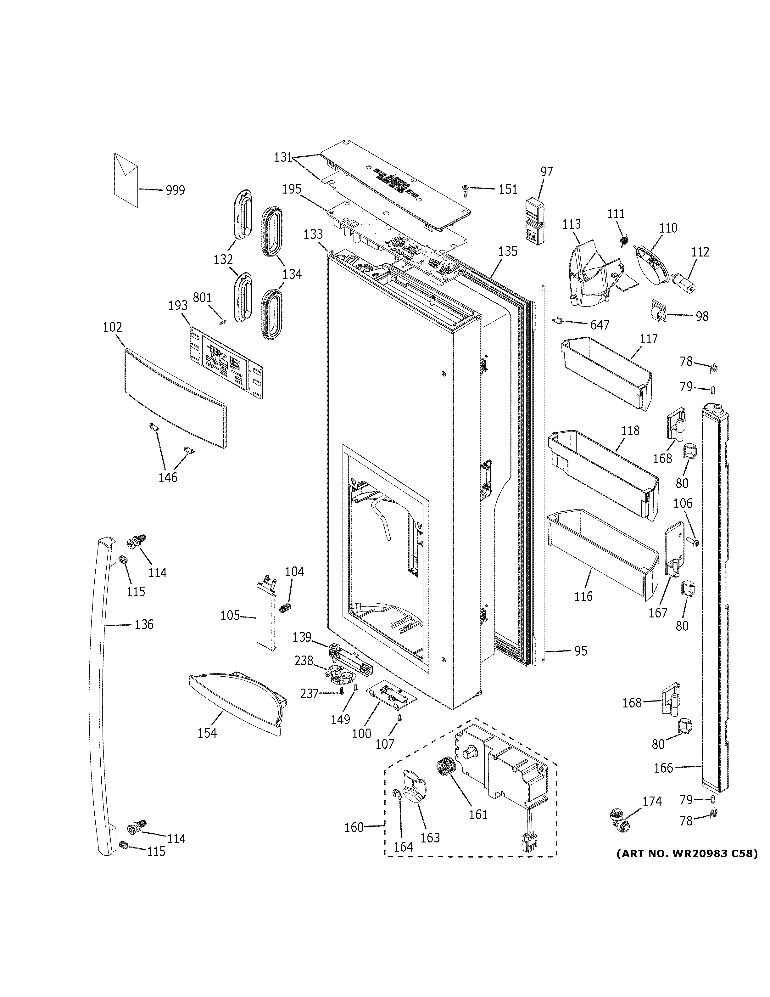 Dispenser door