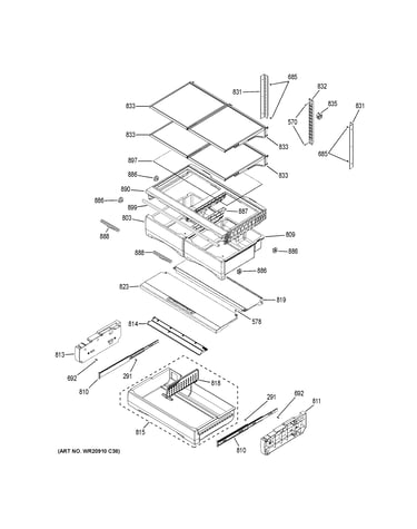 Fresh food shelves