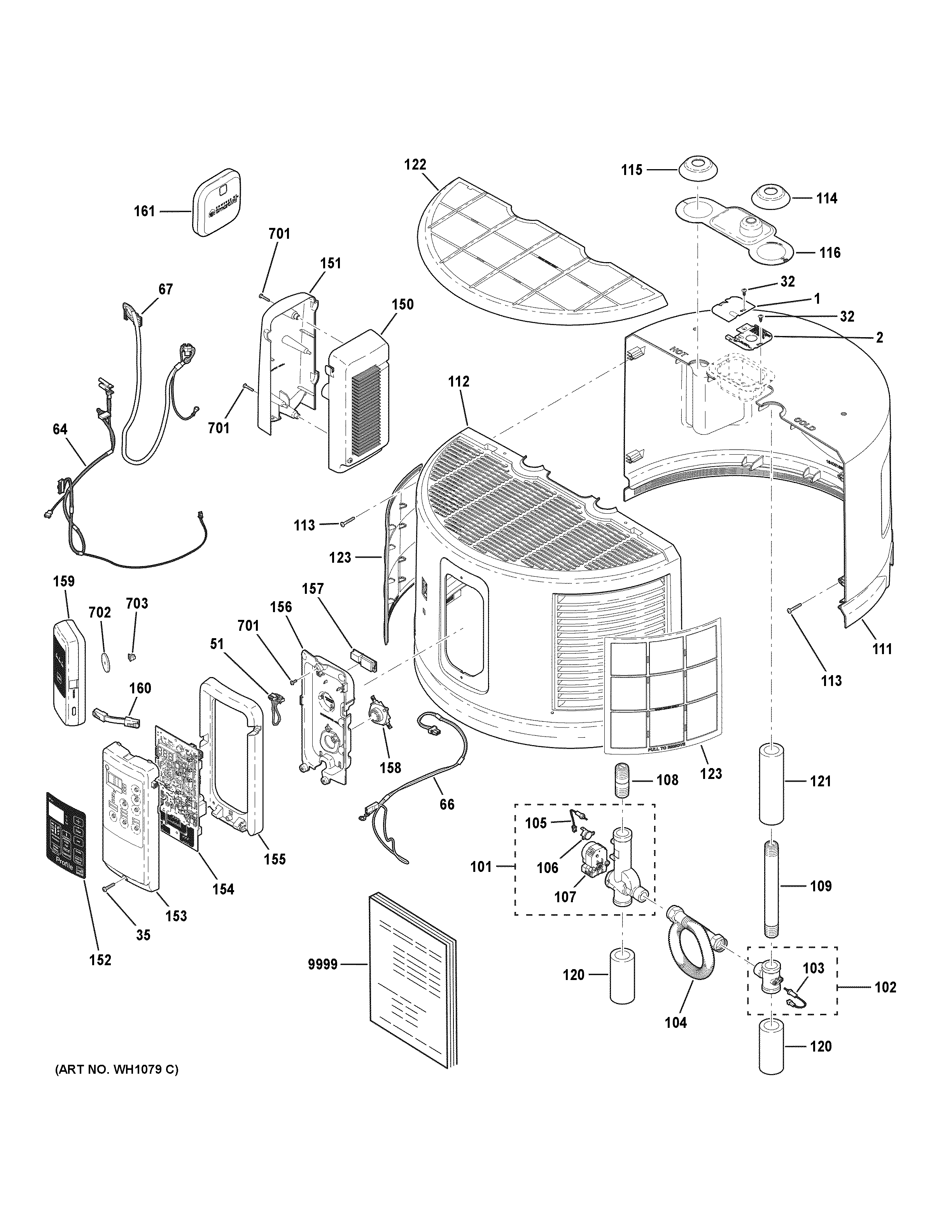 Controls, shroud, & mixing valve