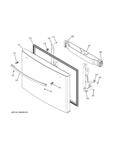 Freezer door
