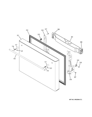 Freezer door