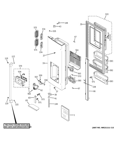 Dispenser door