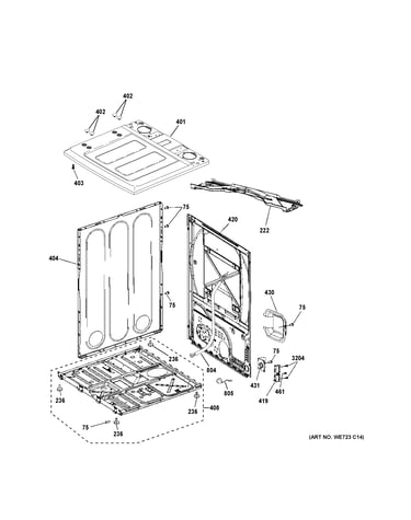 Cabinet & top panel
