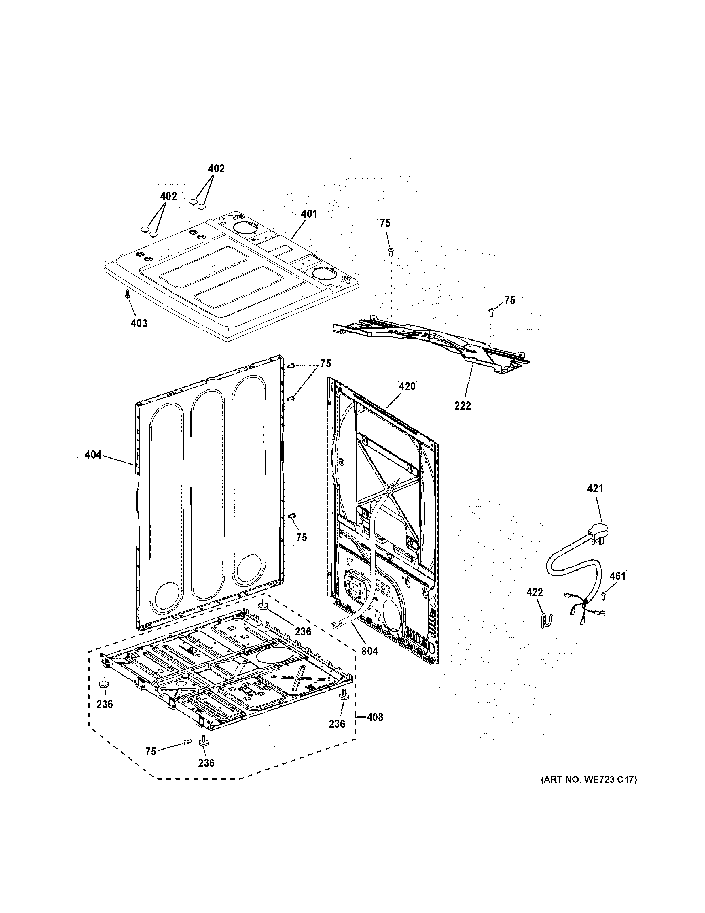 Cabinet & top panel