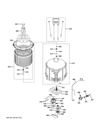 Tub & motor
