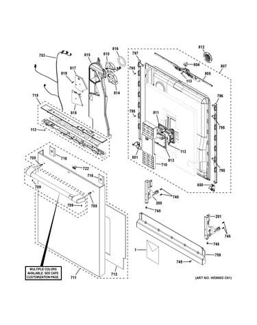 Escutcheon & door assembly
