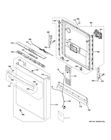 Escutcheon & door assembly