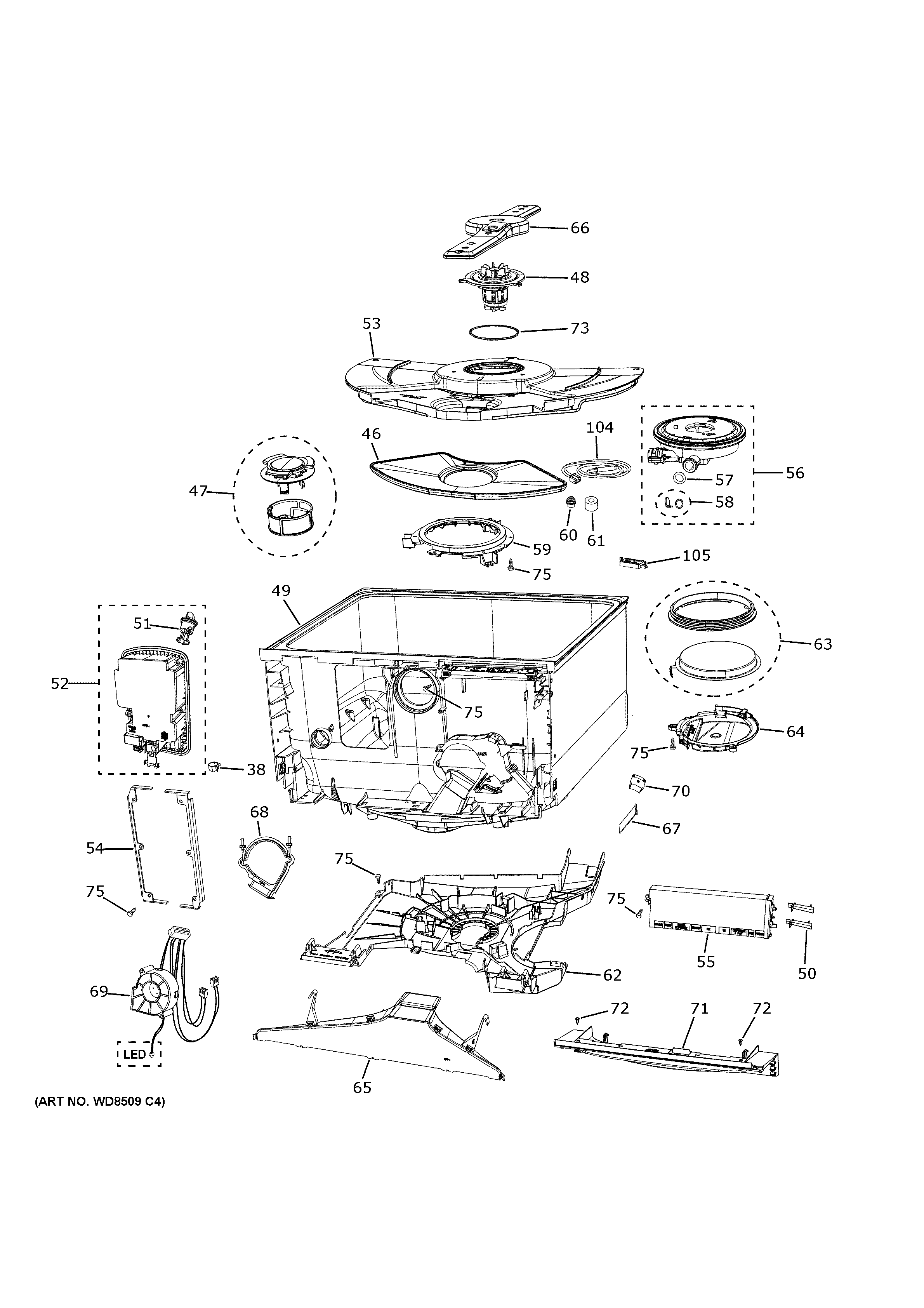 Tub & motor