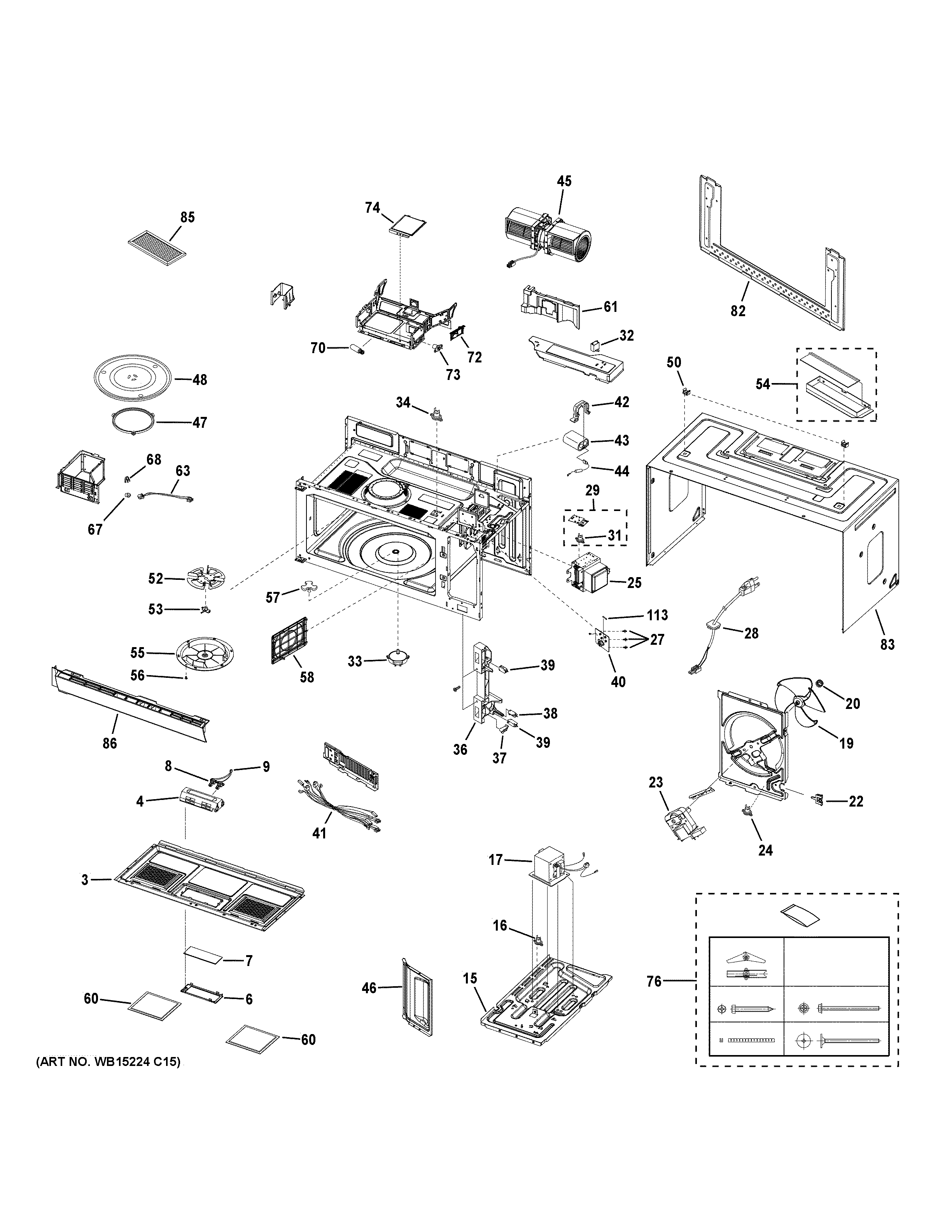 Oven cavity parts