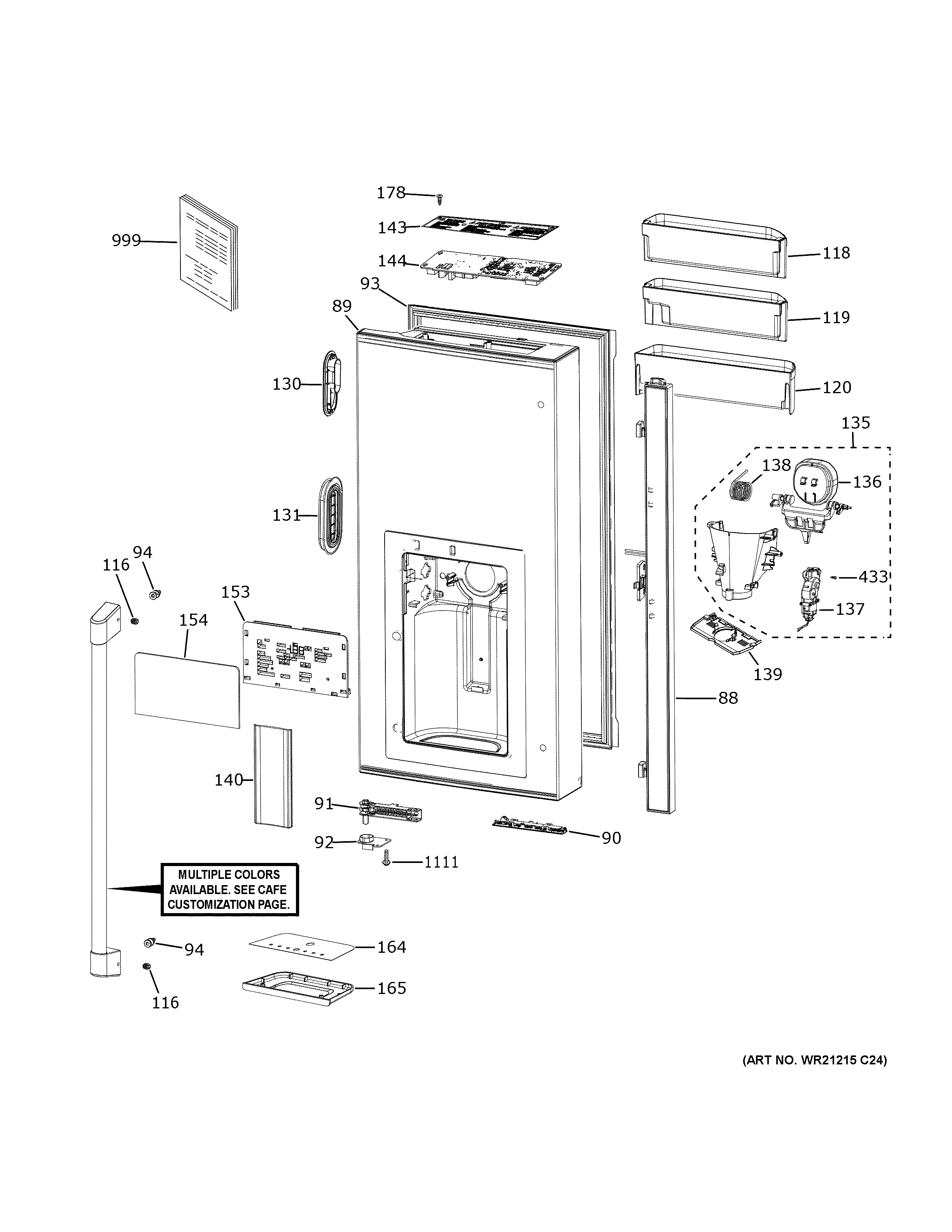 Dispenser door