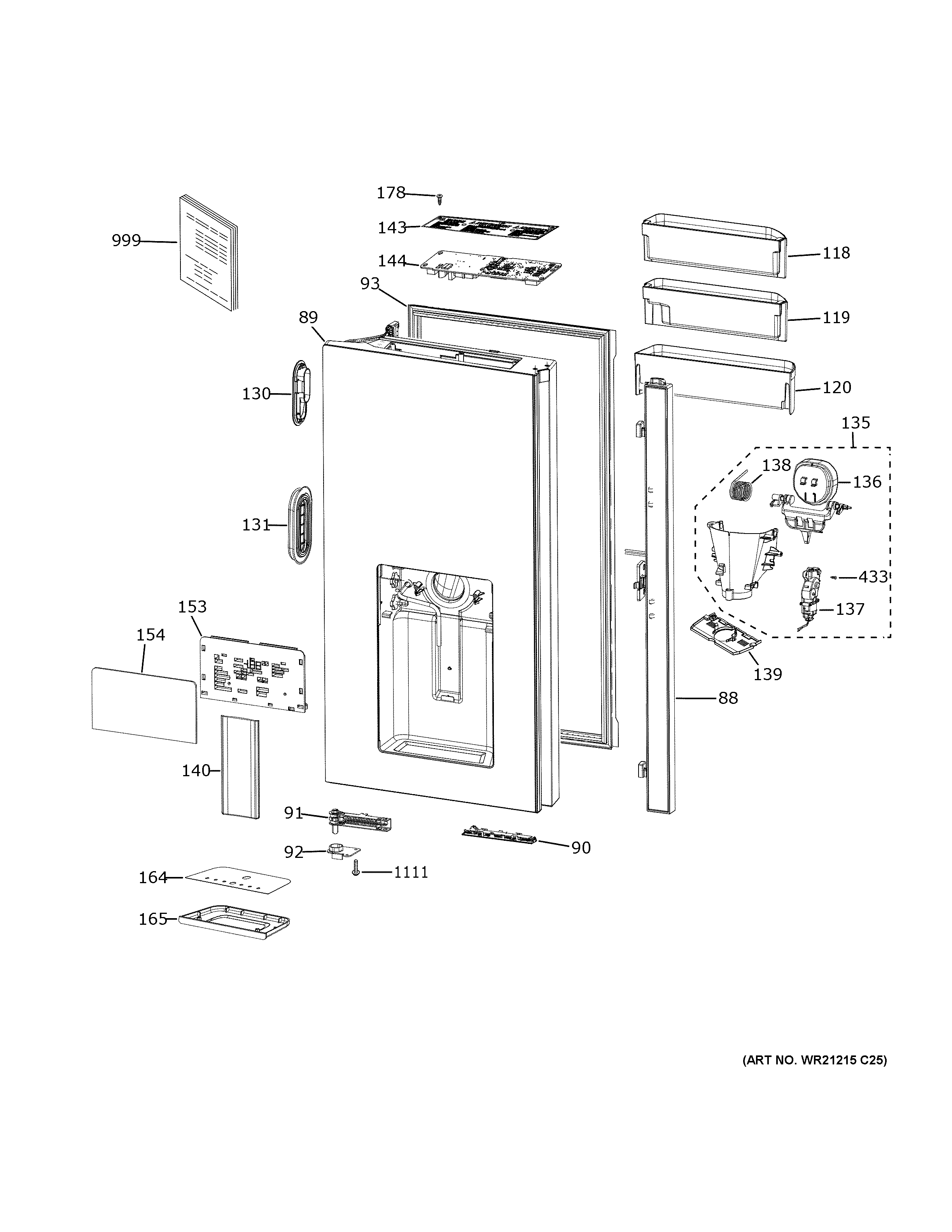 Dispenser door