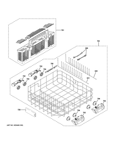 Lower rack assembly