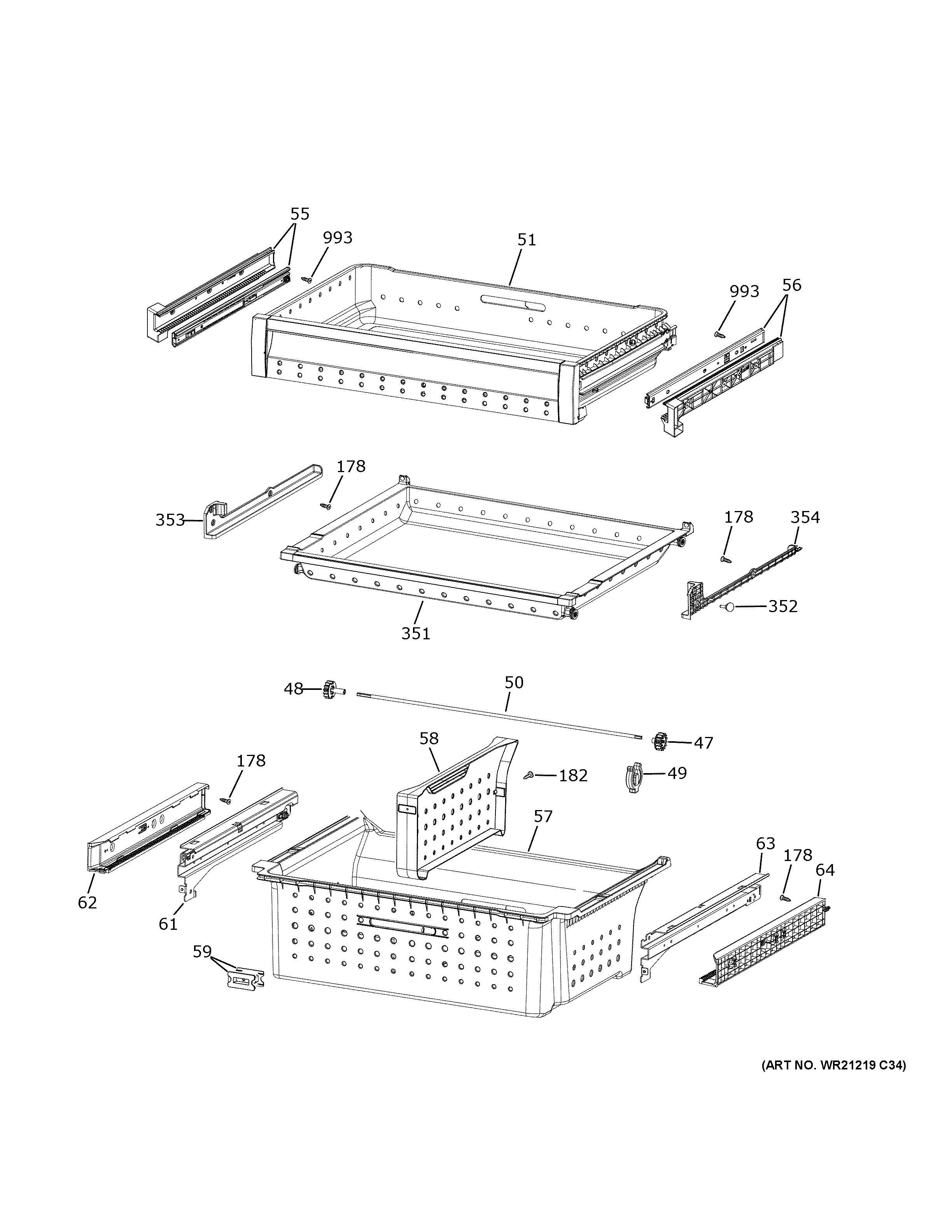 Freezer shelves